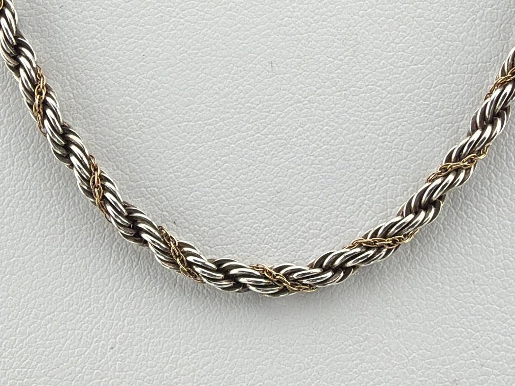 14kt, sterling rope necklace