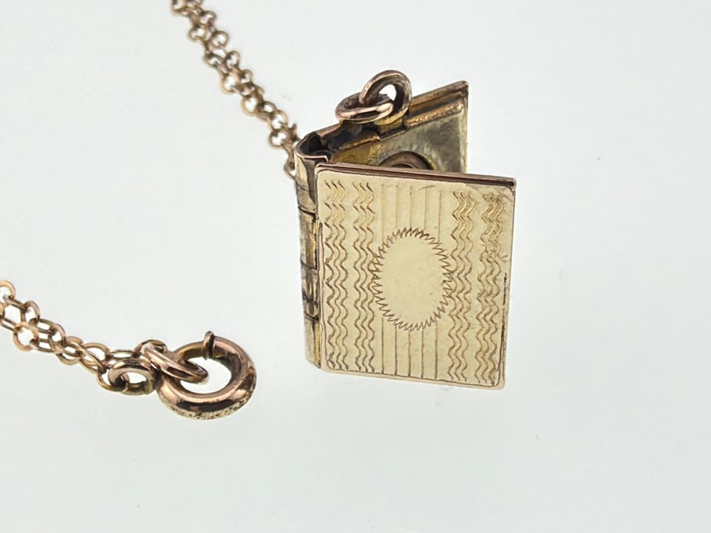 Gold filled locket on chain