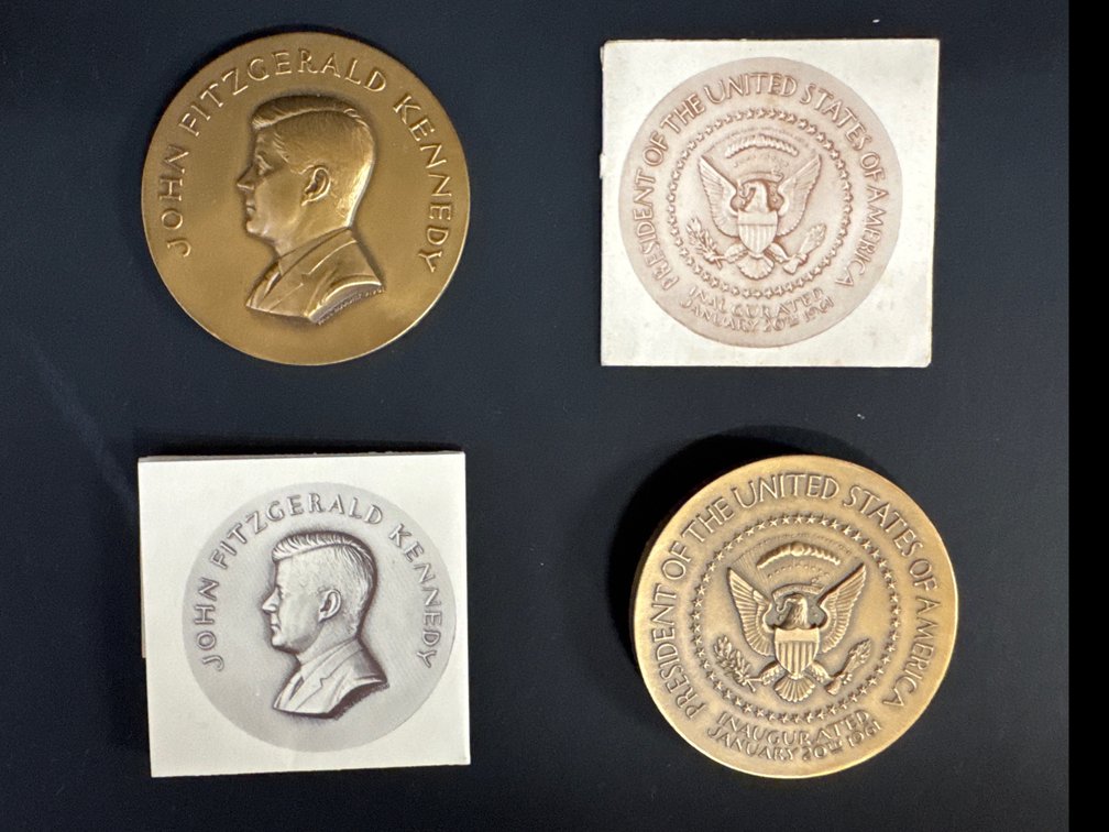 JFK bronze inauguration medals
