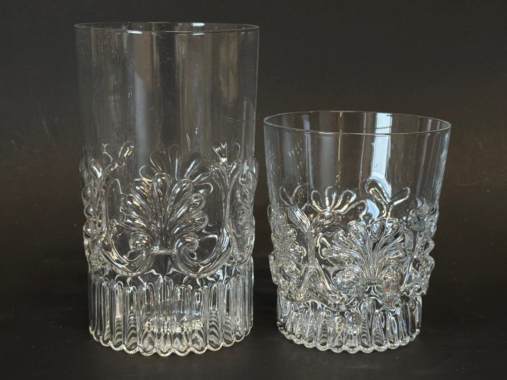 Glass tumblers, rocks glasses