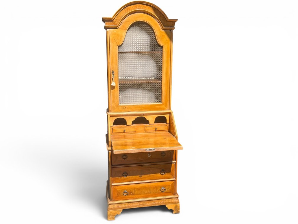 Diminutive Italian style secretary in two pieces