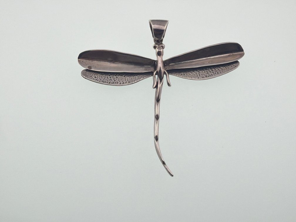 Sterling signed dragonfly pendant
