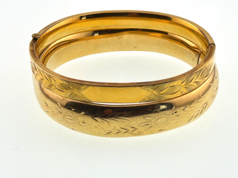Pair of vintage gold filled bangle bracelets