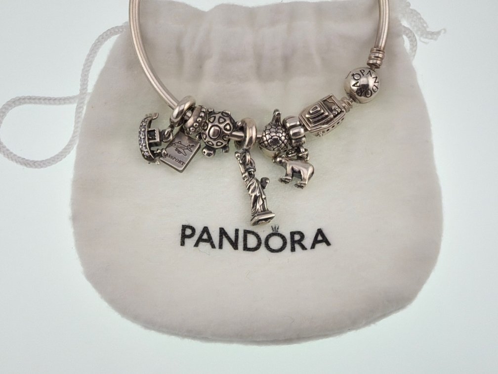 Sterling Pandora charm bracelet