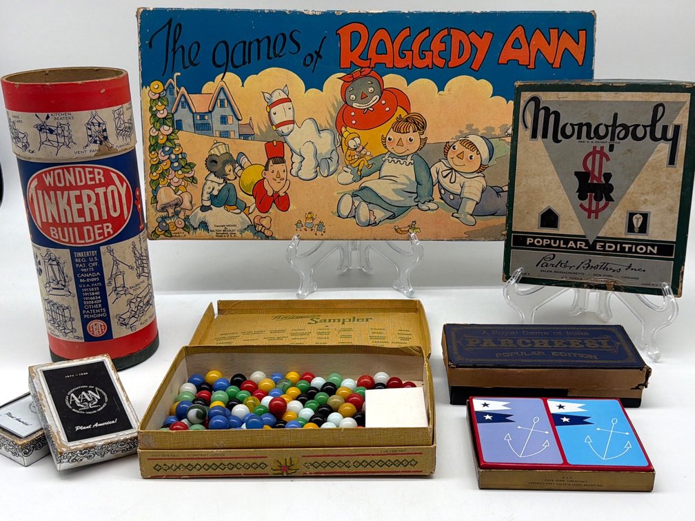 Vintage assortment of games