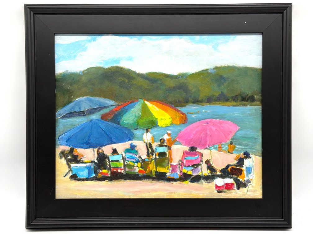 "A Day at the Beach" by Mathews County, VA artist, C.N. Corbin