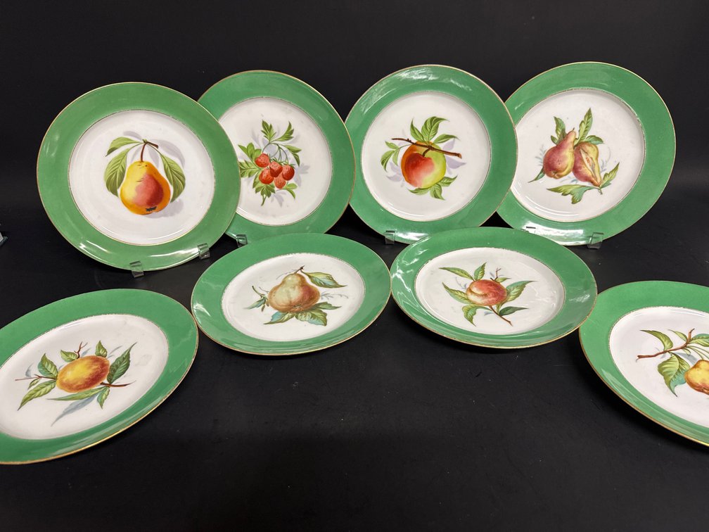 Bavarian fruit dessert plates