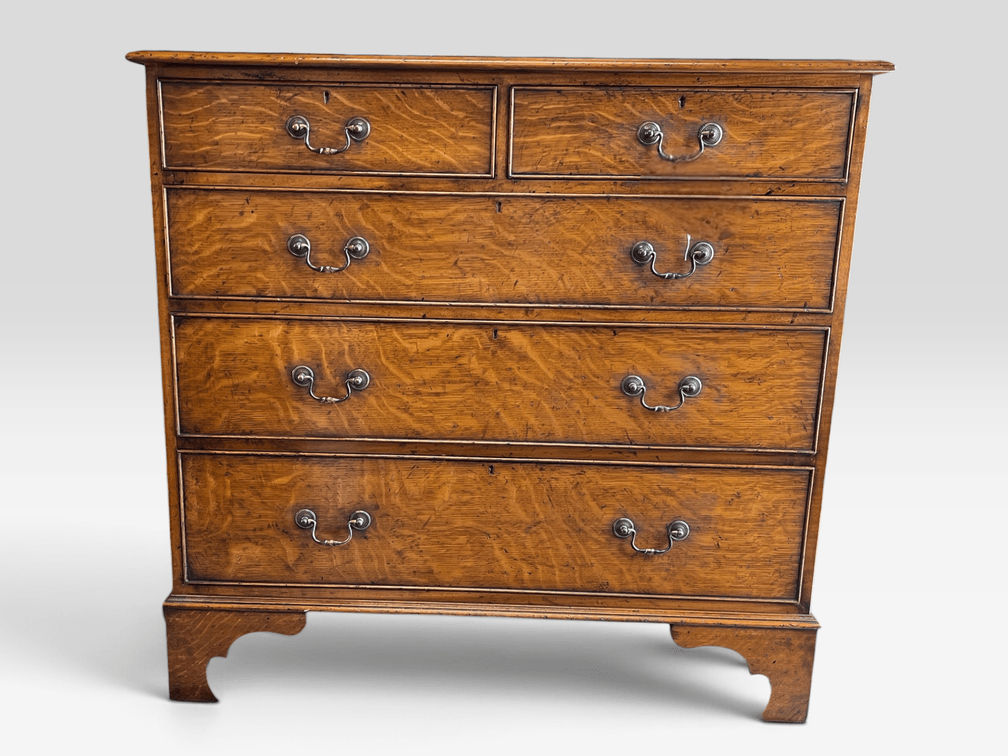 Generous Georgian style oak chest of drawers