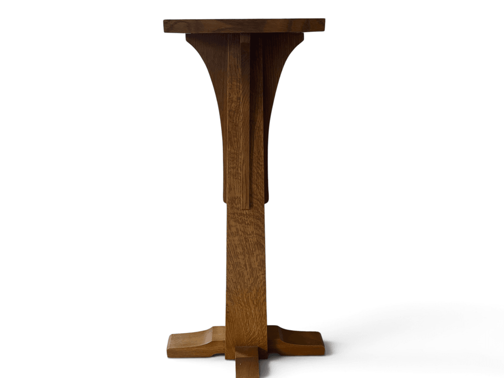 Stickley oak pedestal