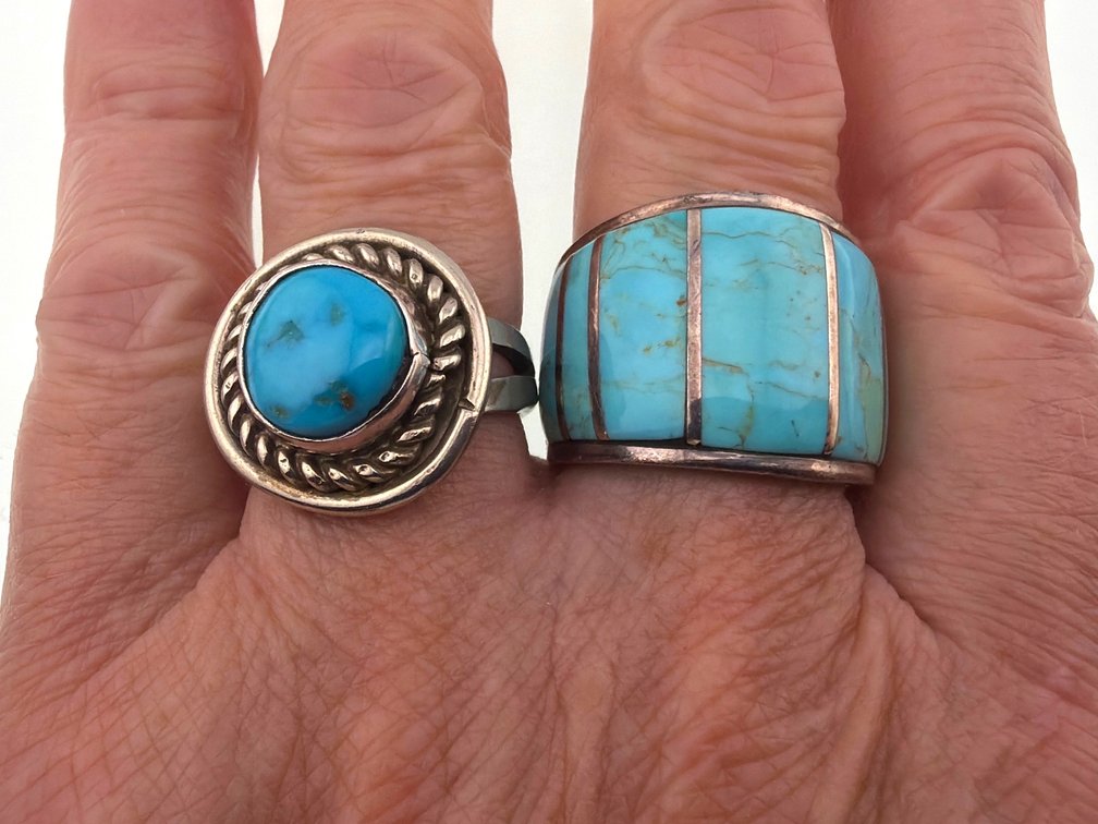 Two sterling Native American rings