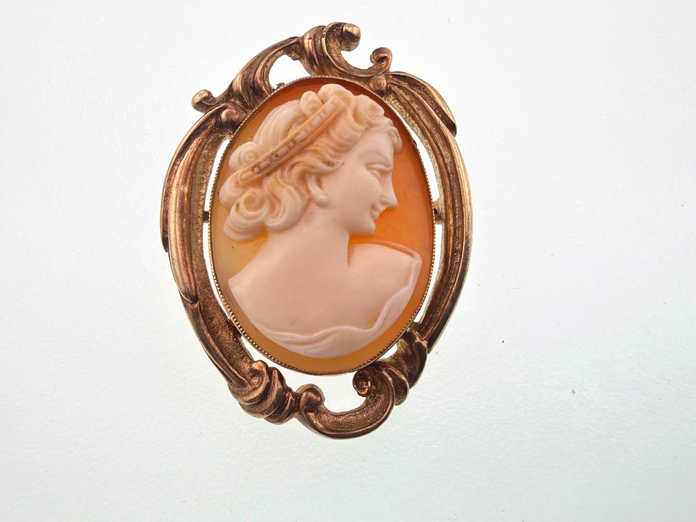 10kt cameo brooch/pendant