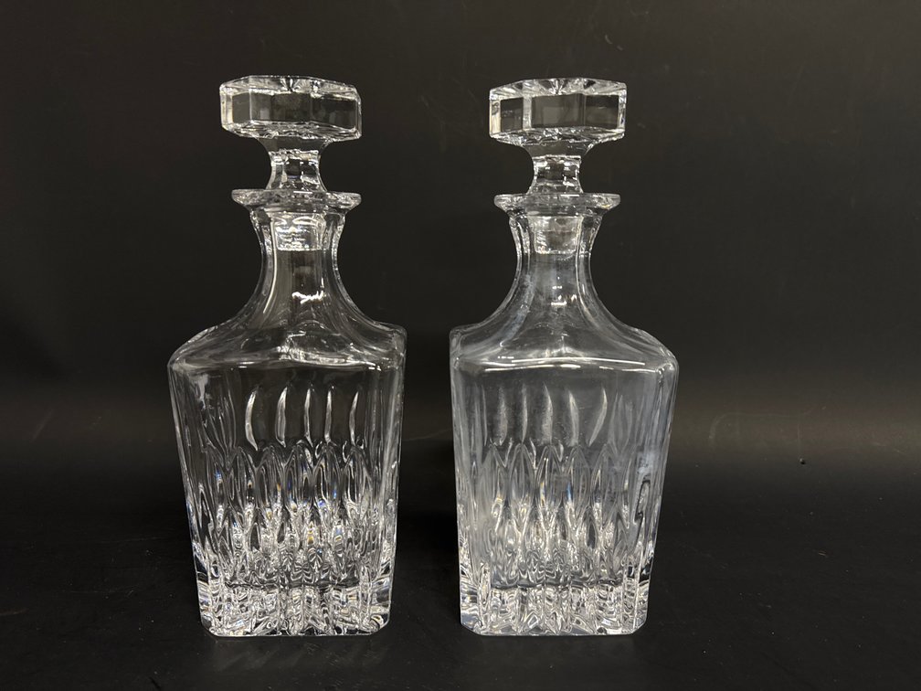 Pair of matched Gorham crystal decanters with stoppers