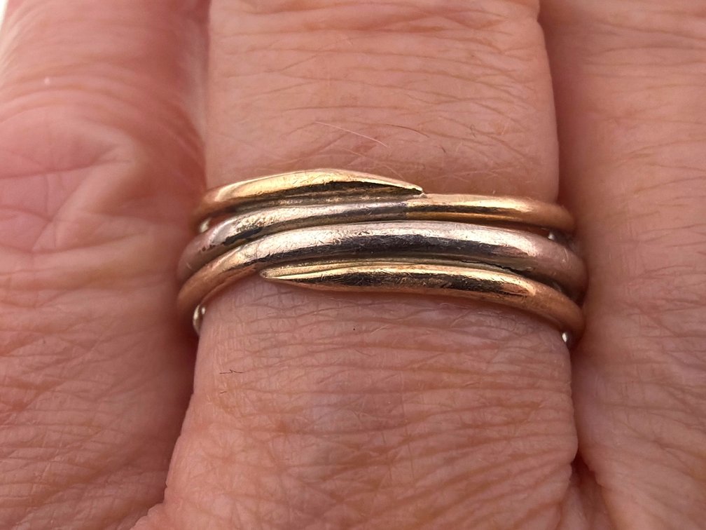 Ed Levin 14kt and sterling ring