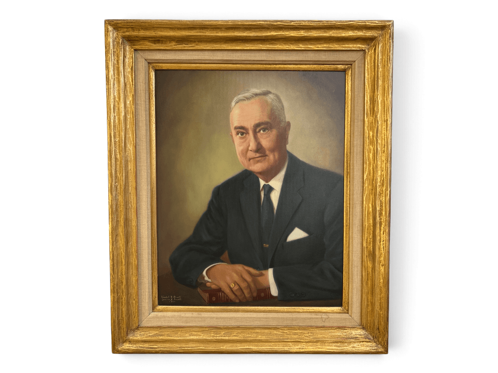 1960 gilded frame with Wendell Powell/Loraine Powell colored portrait of a gentleman