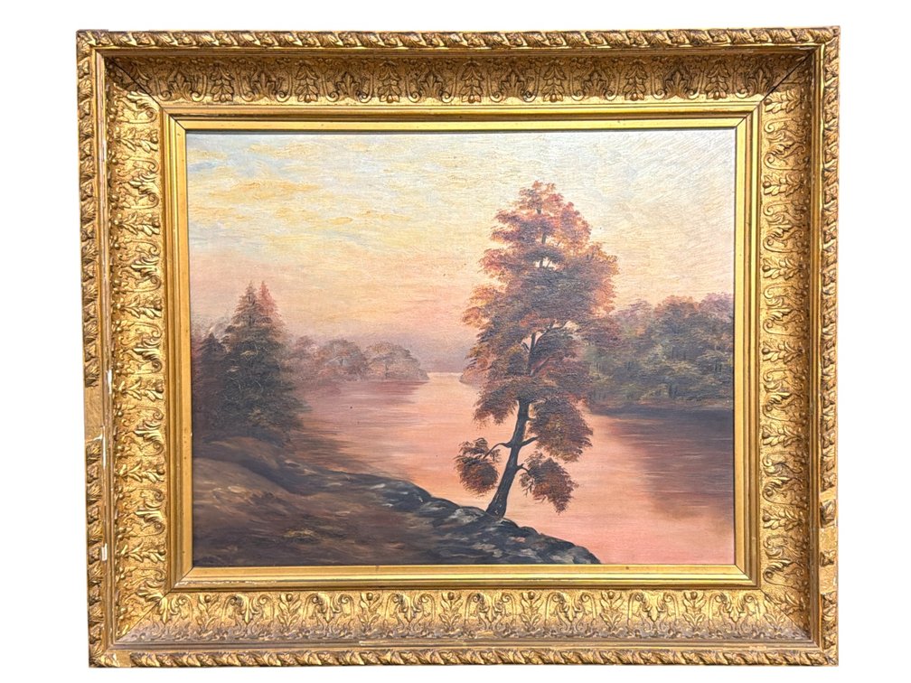 Antique framed landscape