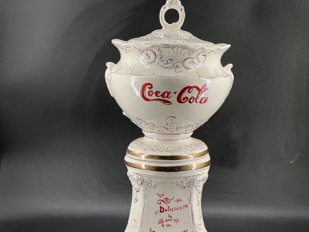 Ceramic Coca Cola syrup dispenser