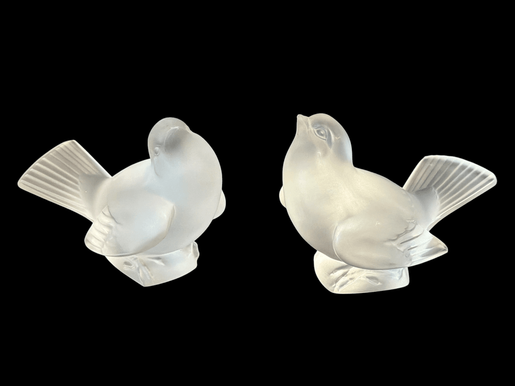 Lalique bird figurines (2)
