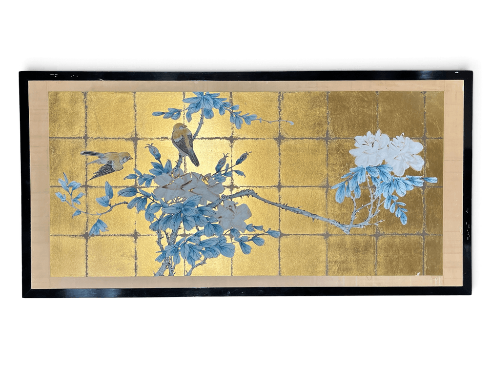 Decorative Asian panel with bird decoration