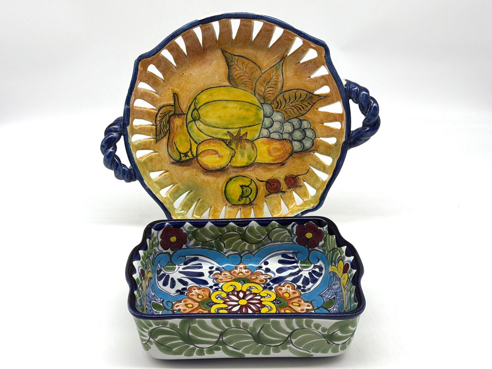 Mexican pottery tray, casserole
