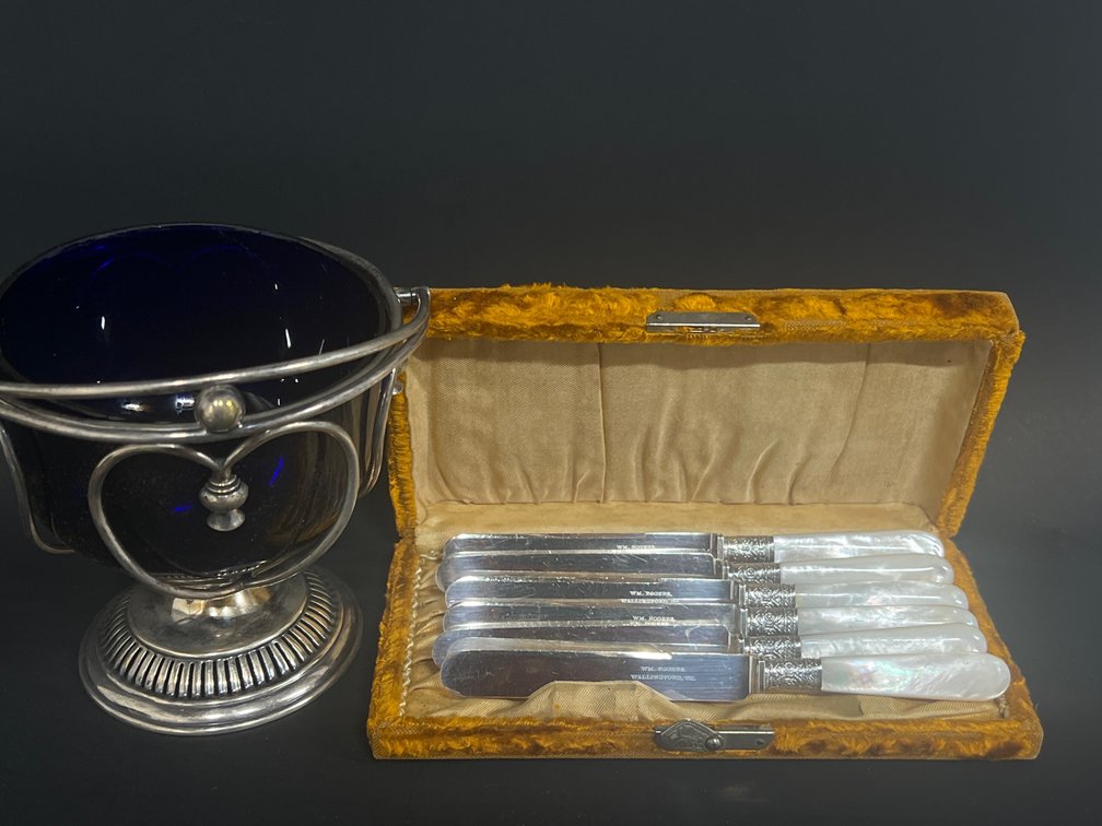 Antique silver plated tableware
