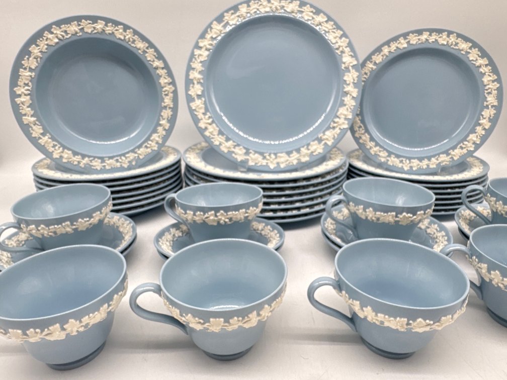 Set of Wedgwood Queensware china in original shipping crate