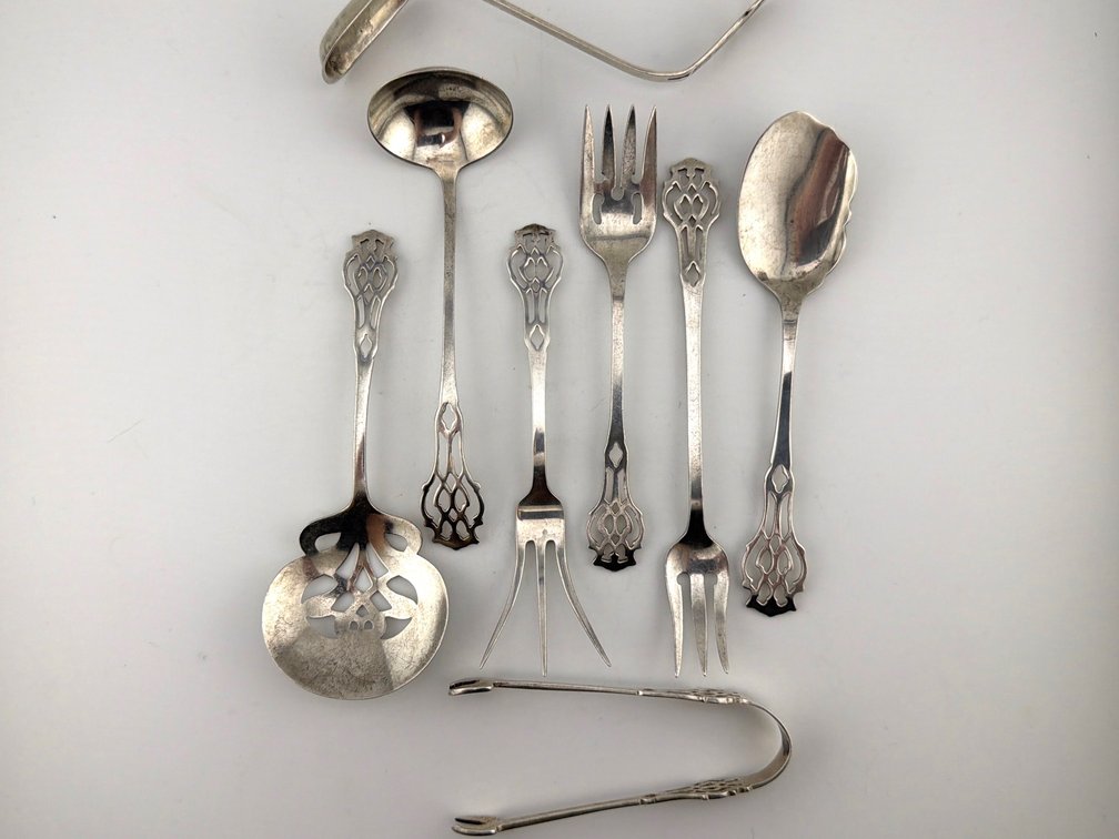 Grouping of sterling silver serving pieces