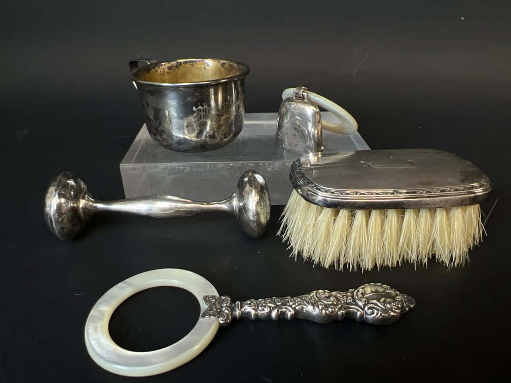 Sterling silver baby items