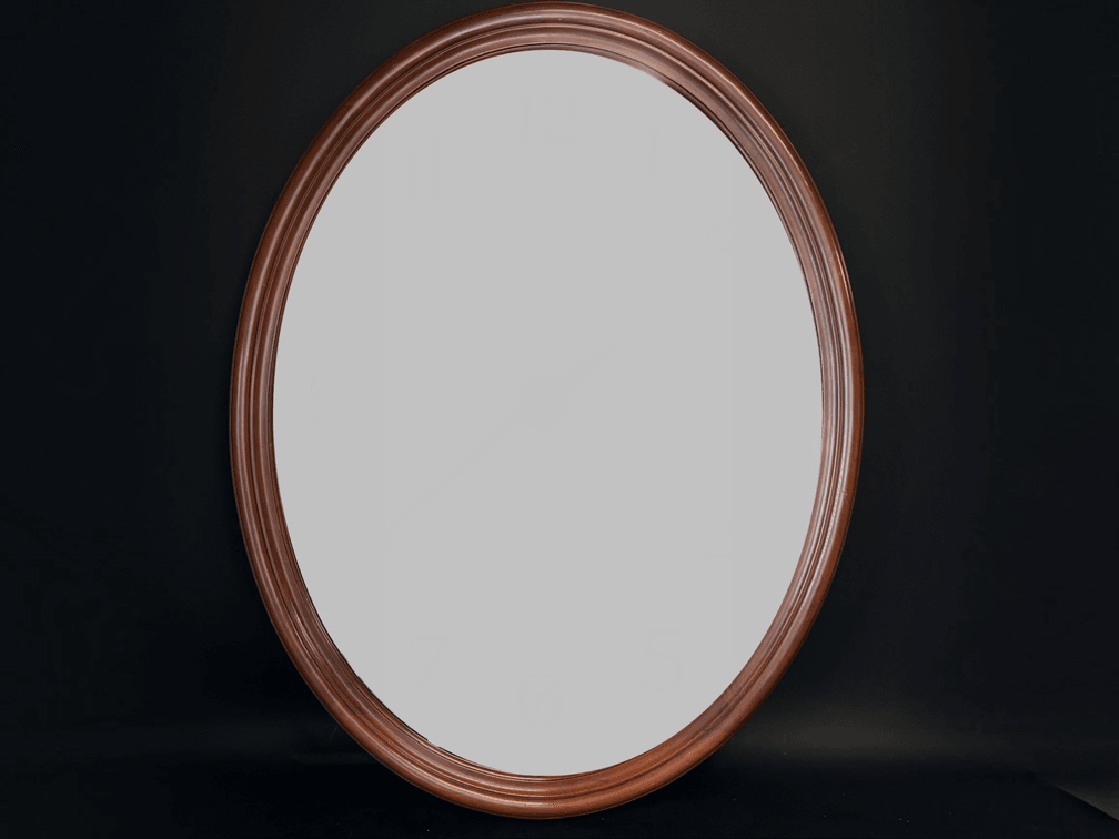 Oval black cherry Henkel Harris mirror