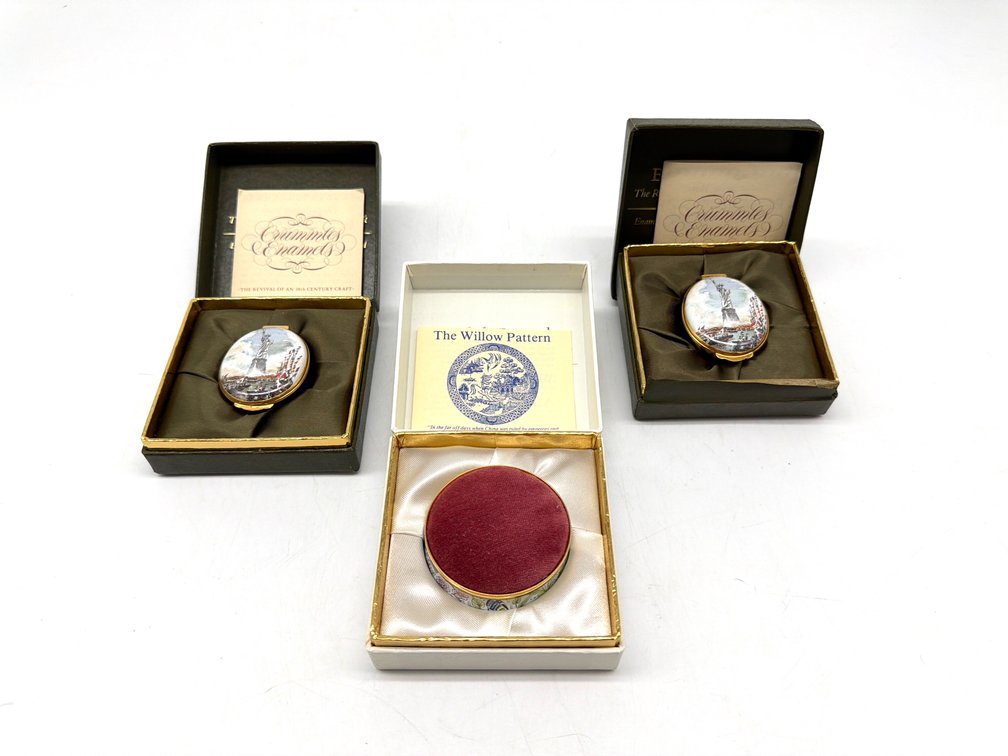 Grouping of three English Enamels by Crummles
