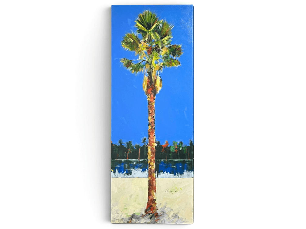 Original palm tree acrylic on canvas by Jim Draper
