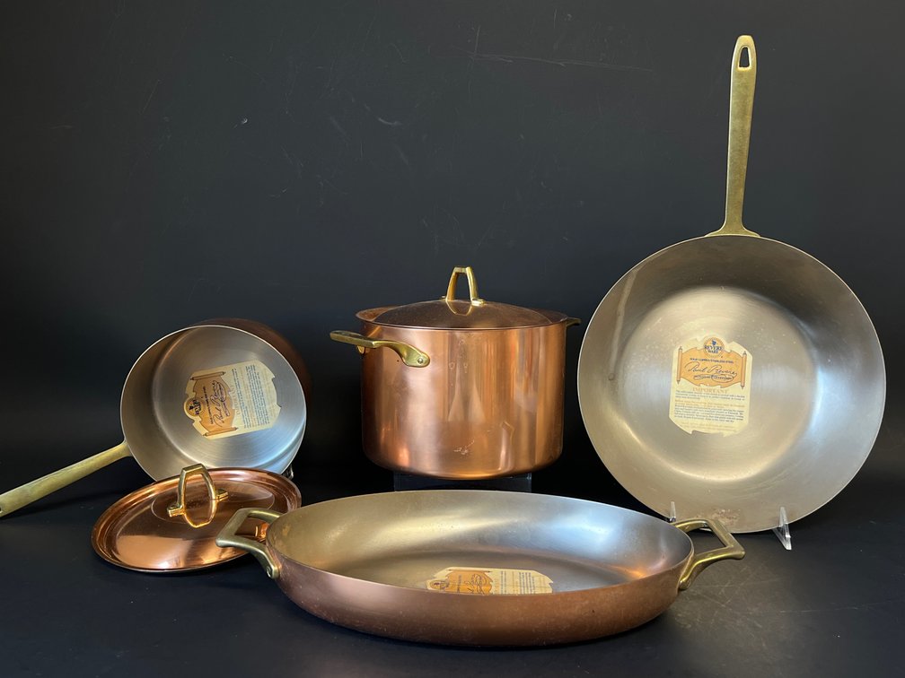 Assorted copper Paul Revere cookware never used
