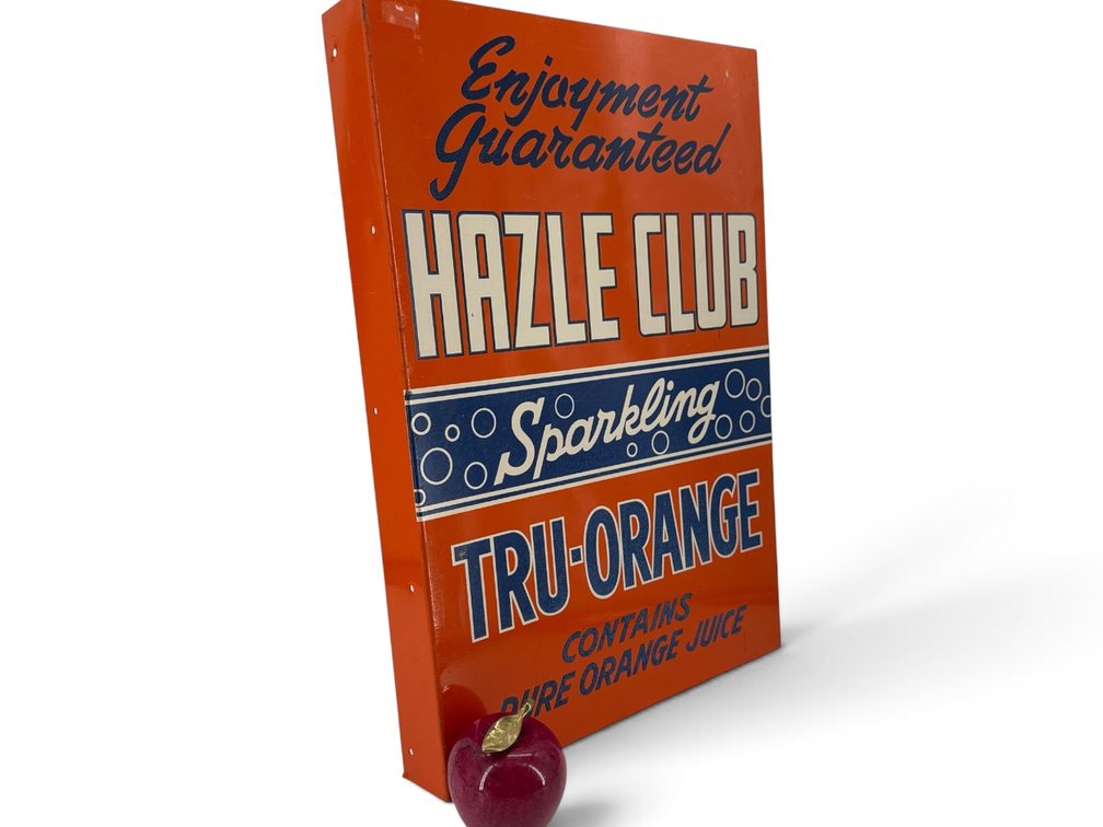 Vintage advertising sign for Tru Orange a sparkling drink