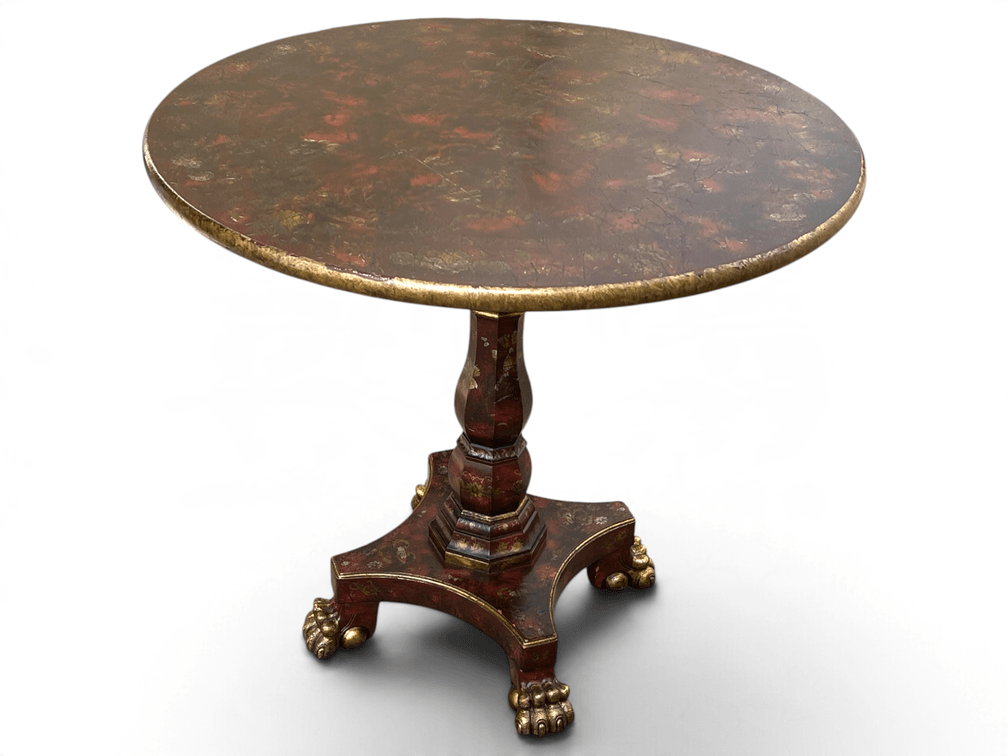 Mario Buatta Collection for John Widdicomb round Chinoiserie decorated Regency style table