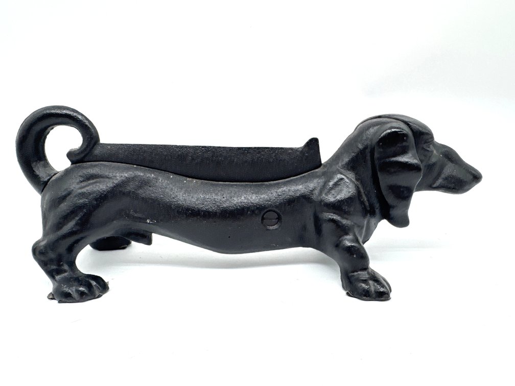 Cast iron dachshund boot scraper