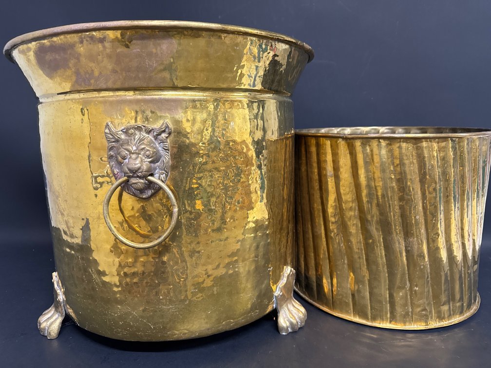 Brass planters (2)