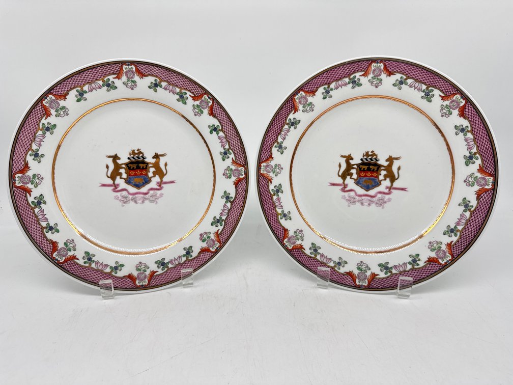 Asian armorial style plates (2)