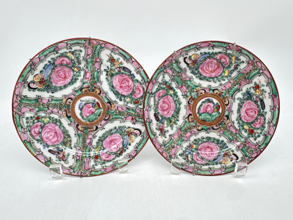 Rose Canton style plates
