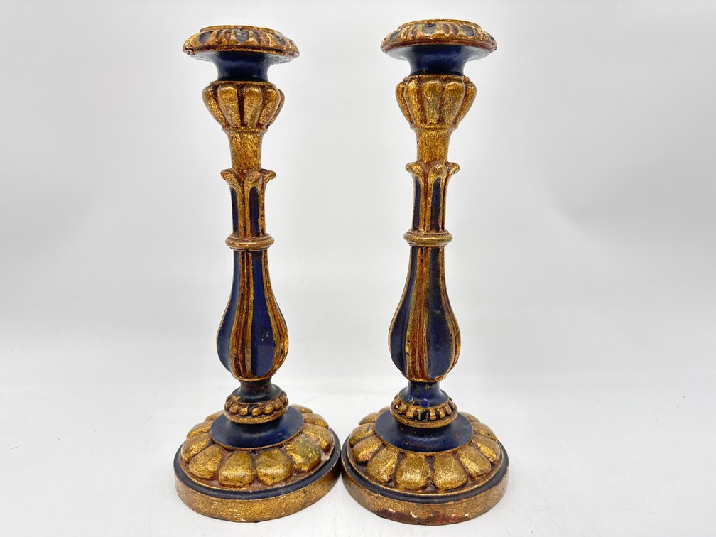 Italian style gilt candlesticks
