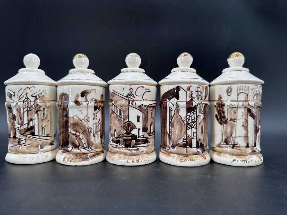 Spanish spice jars