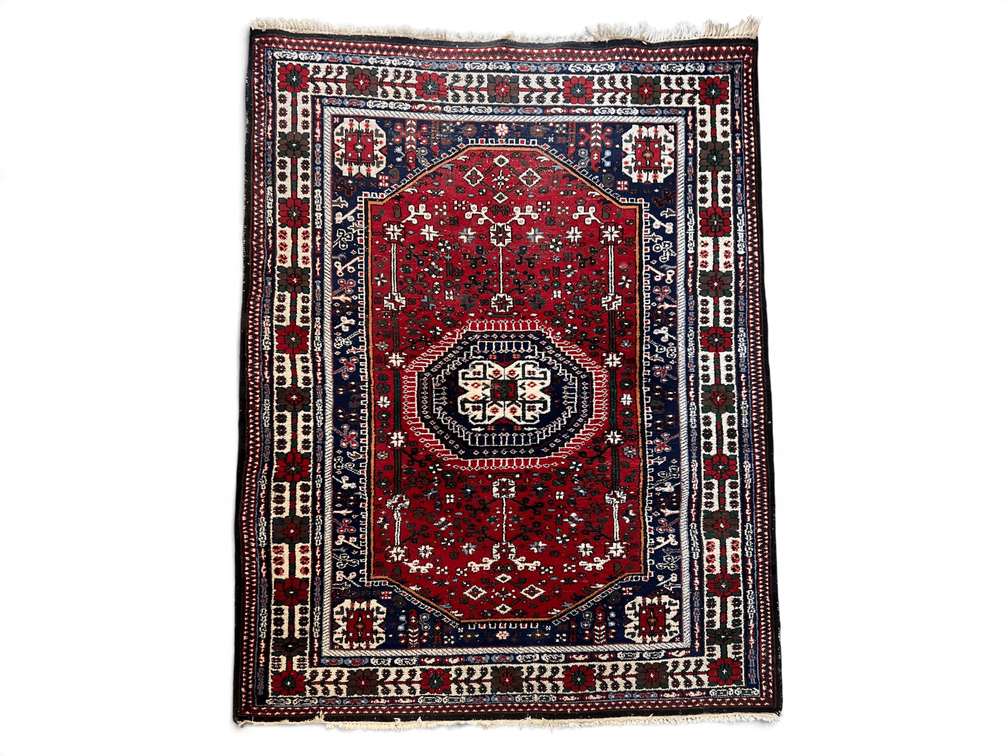 Indian scatter rug with Persian design; 62" x 80"