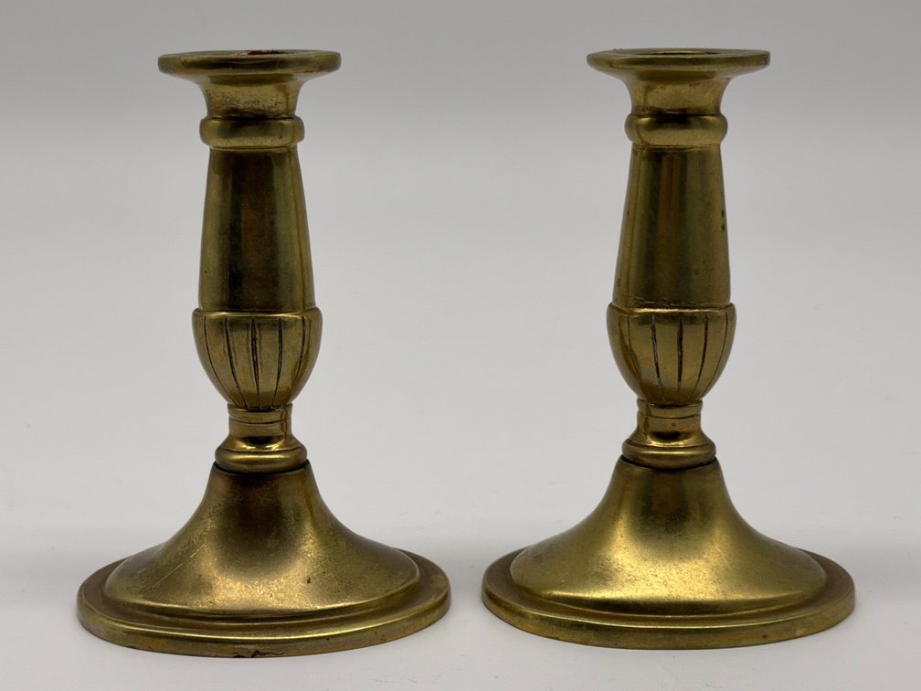 VM brass candlesticks