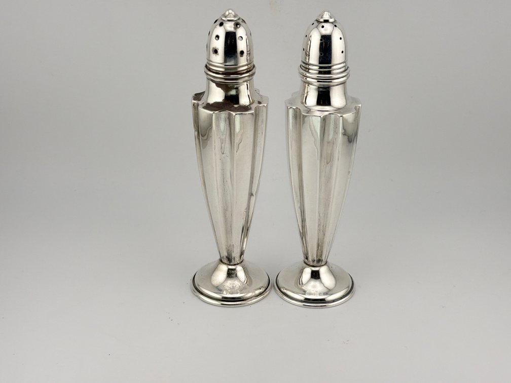 Pair of weighted sterling silver shakers