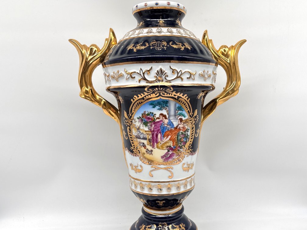 KPM monumental cabinet charger, vase