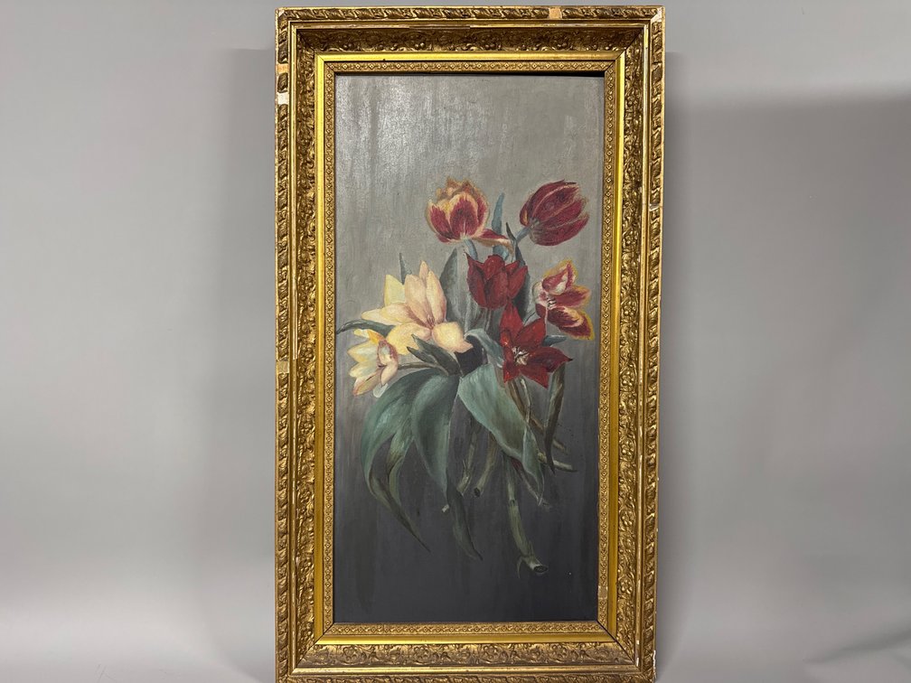 Oil on board stil life