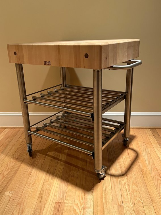 Boos butcher block cart DEN