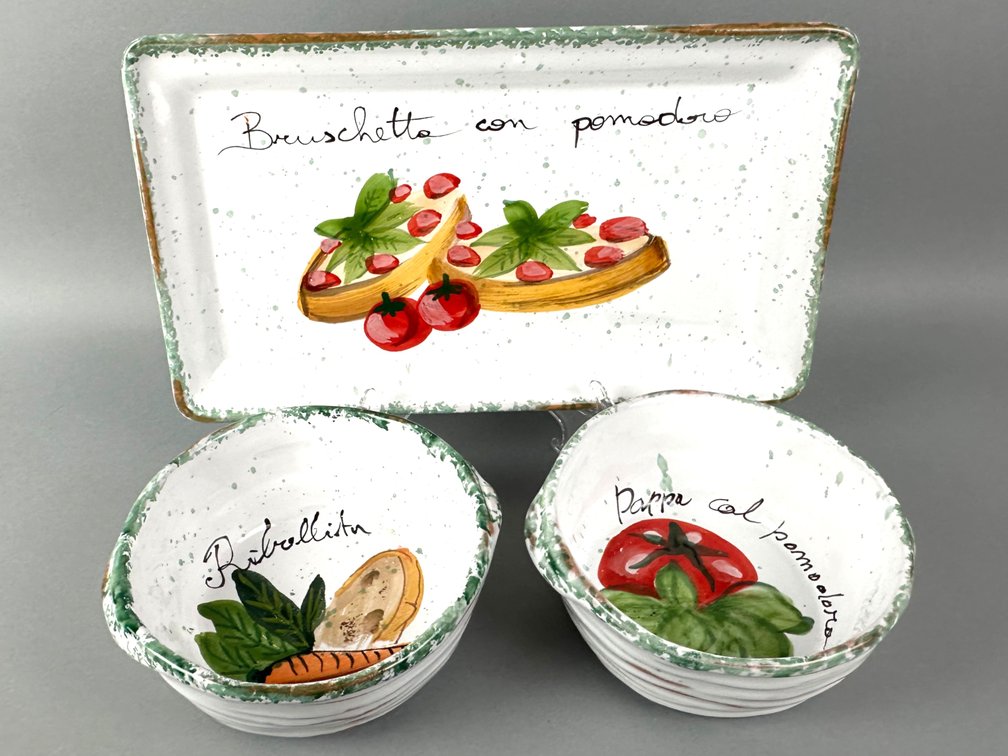 Sur La Table Italian themed serveware K
