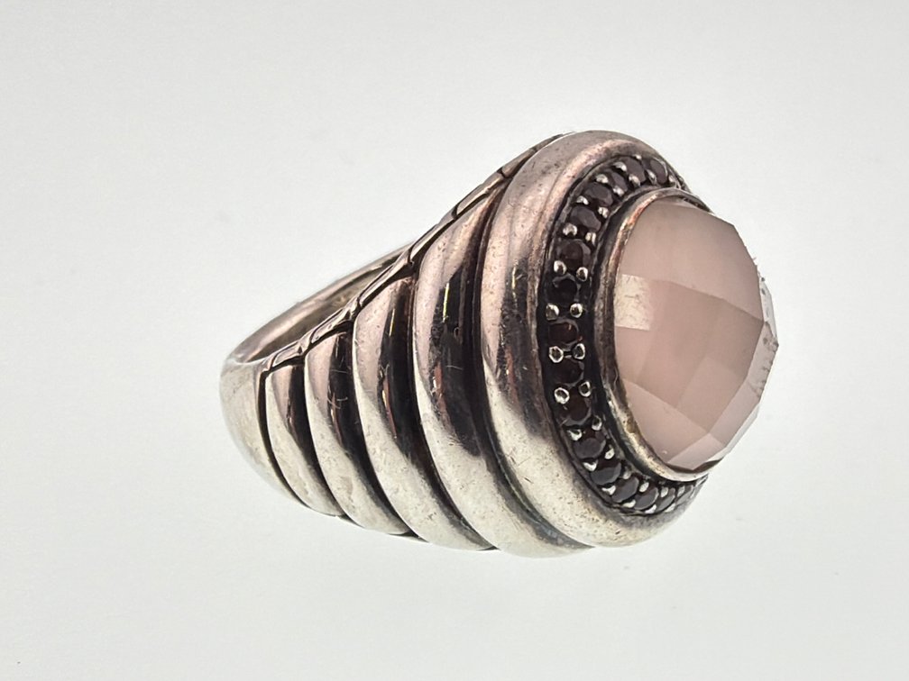 John Hardy sterling, quartz, tourmaline ring