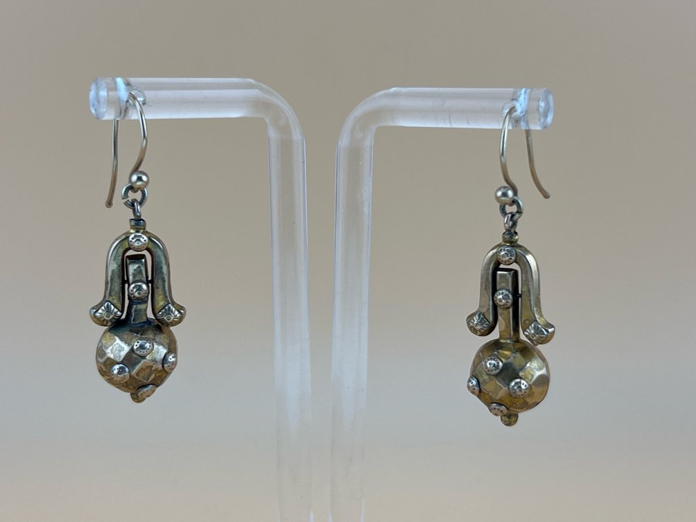 Gold filled dangle earrings; BX