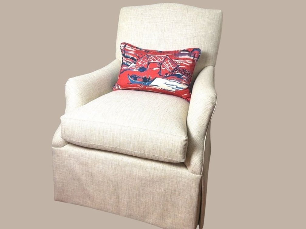 Virginia Wayside custom swivel chair; DEN