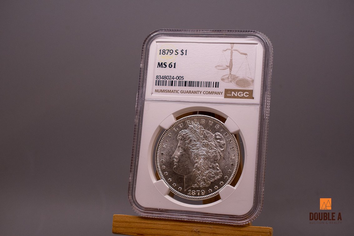 1879-S Morgan Silver Dollar – NGC MS61 – Cert. 8348024-005